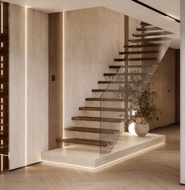 Apartament w sercu Krakowa - Contemporary Luxury - korytarz, wizualizacja projektu Art Park