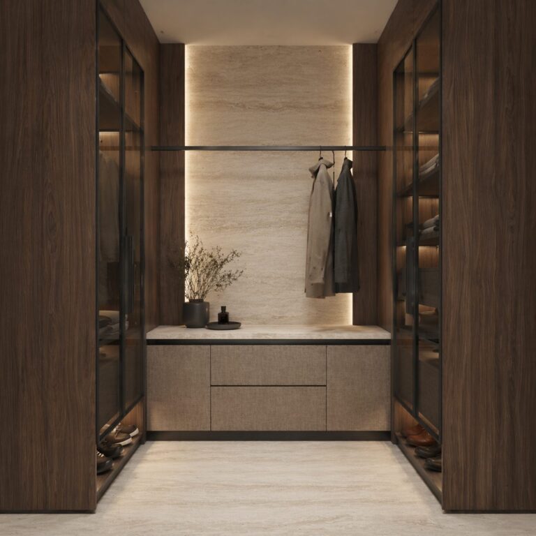 Apartament w sercu Krakowa - Contemporary Luxury - garderoba, wizualizacja projektu Art Park