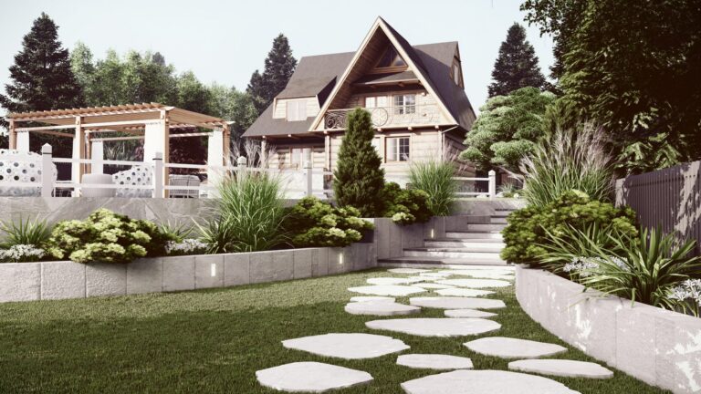 Ogród z widokiem na Giewont - Zakopane - ogród, wizualizacja projektu Art Park