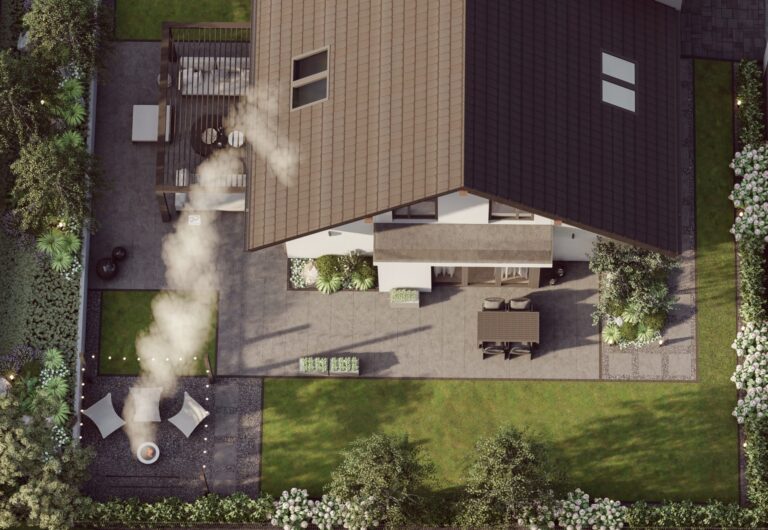 Ogród przydomowy - Zielonki - ogród, wizualizacja projektu Art Park