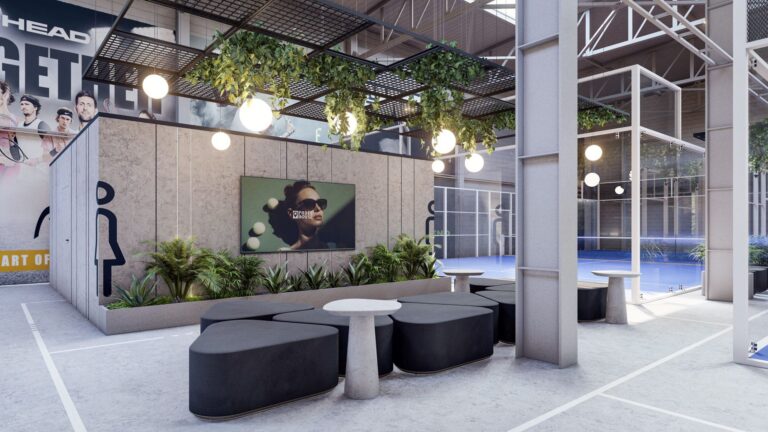 Padel-House - hala do gry w padla, wizualizacja projektu Art Park