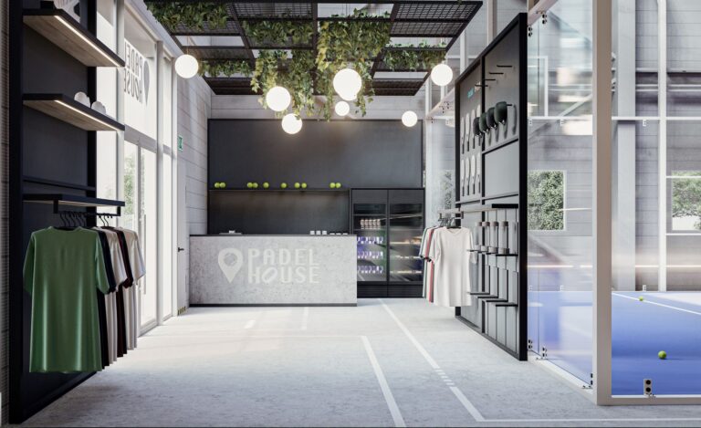 Padel-House - hala do gry w padla, wizualizacja projektu Art Park