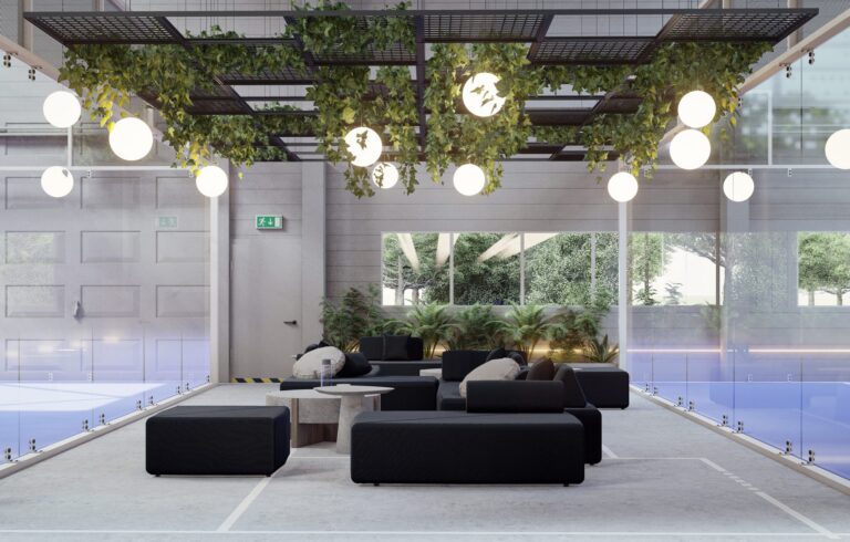 Padel-House - hala do gry w padla, wizualizacja projektu Art Park