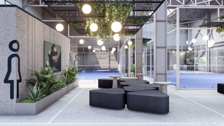Padel-House - hala do gry w padla, wizualizacja projektu Art Park