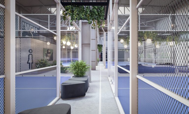Padel-House - hala do gry w padla, wizualizacja projektu Art Park